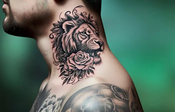 Animal Neck Tattoo