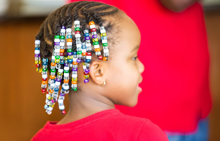 Beaded Lemonade Cornrows on Kids