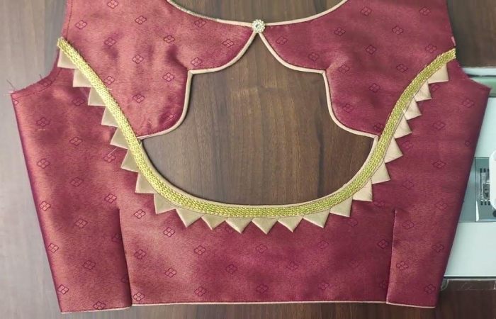 Boat Neck Blouse Design