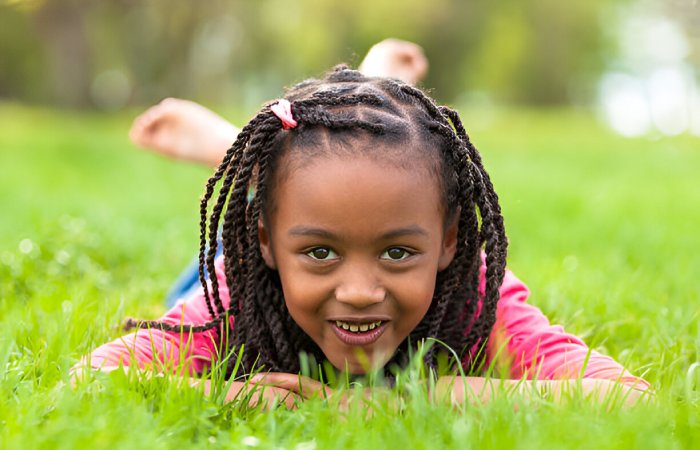 Crisscross Braid Bubble Pigtails