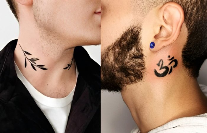 Minimalist Neck Tattoo