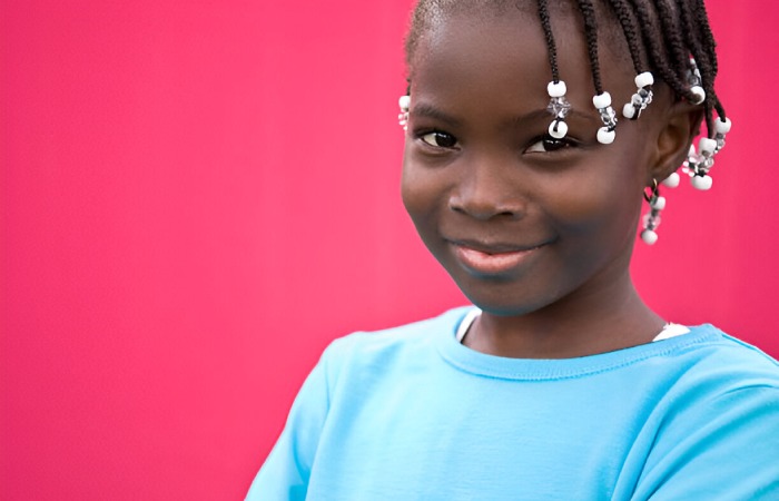 Simple Cornrows with Beads