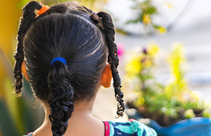 Twisted Bangs and Ponytail