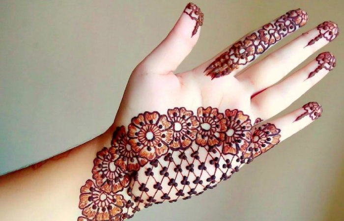 Arabic Mehendi Designs Front Hand