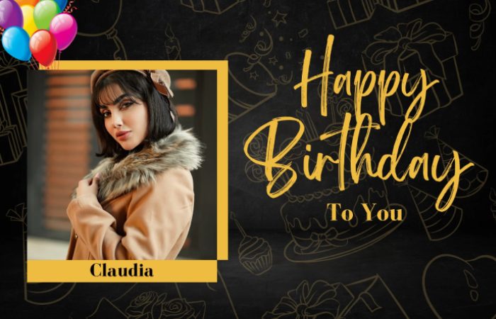 Classic Birthday Wishes with Name and Photo