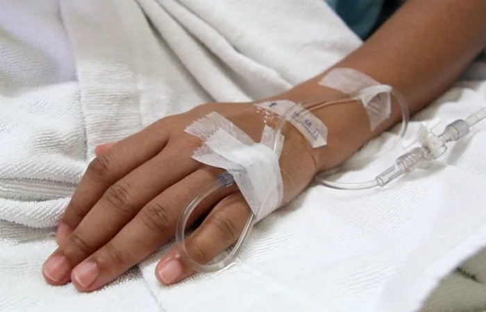 Hand With Drip In Hospital Real