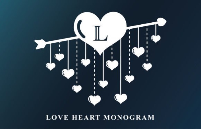 Monogrammed Heart Wallpaper