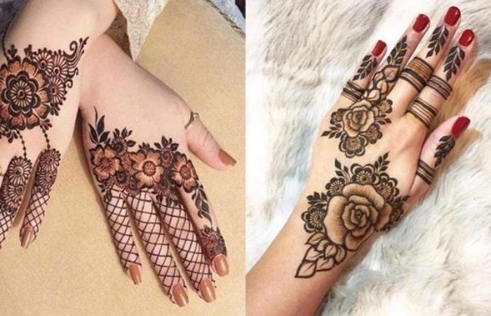 Simple Stylish Back Hand Mehndi Designs