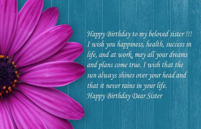 Birthday Wishes for Sister