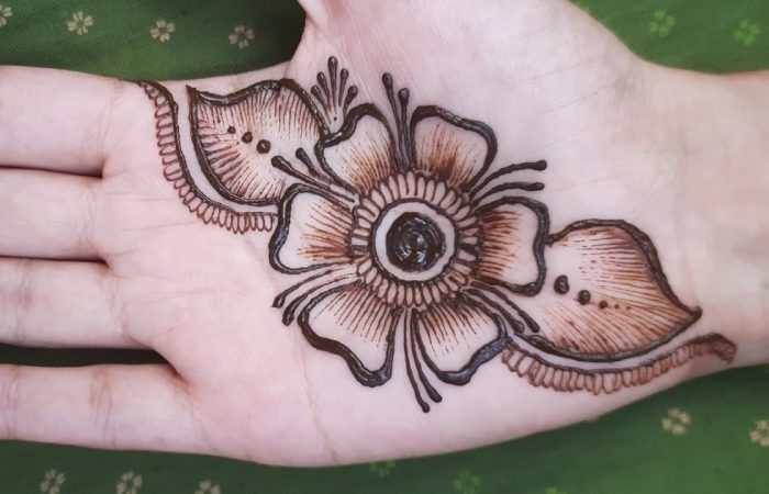 Floral Palm Mehndi Design