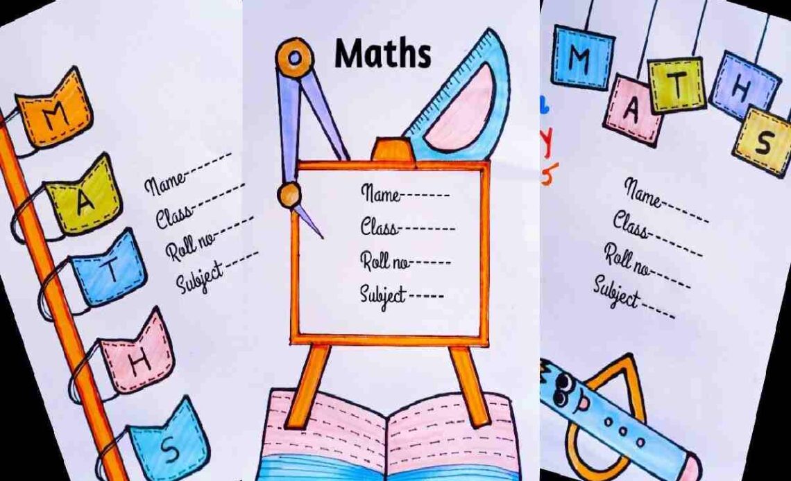 Handmade Maths Project Cover Page Design