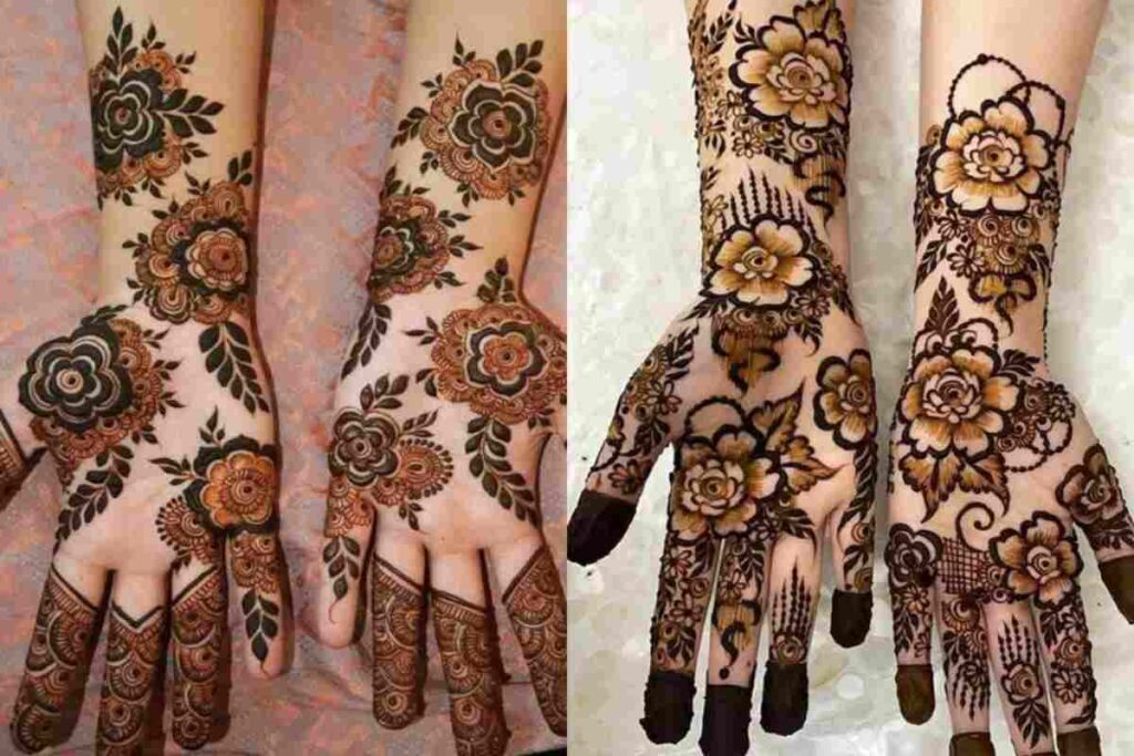 Simple Arabic Mehndi Design Front Hand