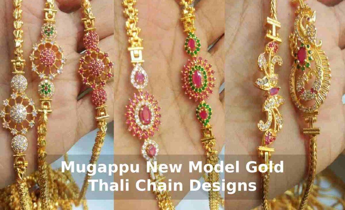 Mugappu New Model Gold Thali Chain Designs