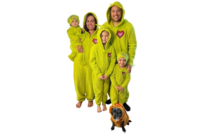 Dr. Seuss Men’s The Grinch Christmas Matching Family Pajamas Union Suit, Sizes S-2XL