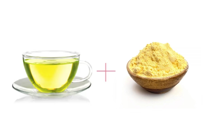 Gram Flour Pack to Prevent Premature Ageing and Green Tea