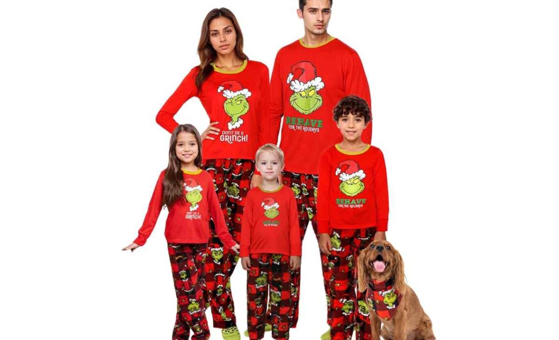 Grinch Family Pajamas at Walmart